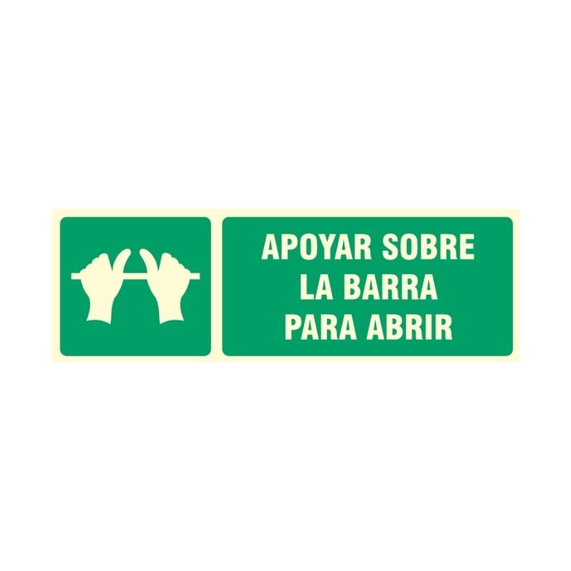 SEÑAL APOYAR SOBRE LA BARRA PARA ABRIR