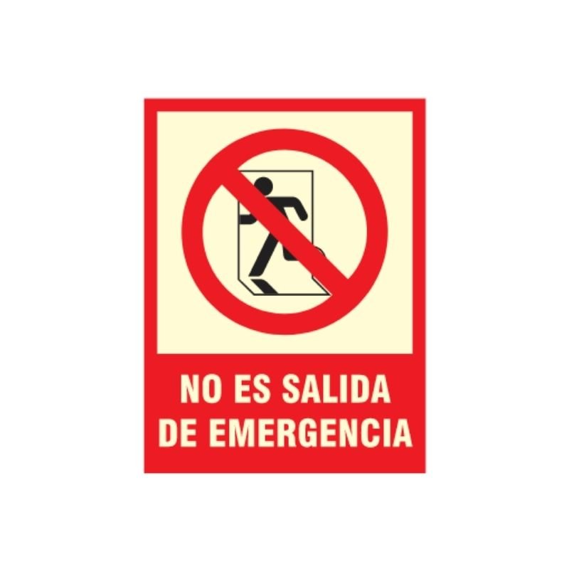 SEÑAL NO ES SALIDA DE EMERGENCIA