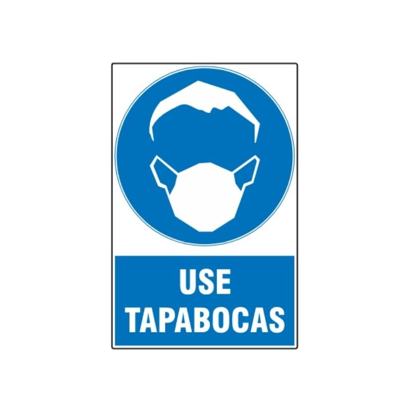 SEÑAL ISO 3864 USE TAPABOCAS