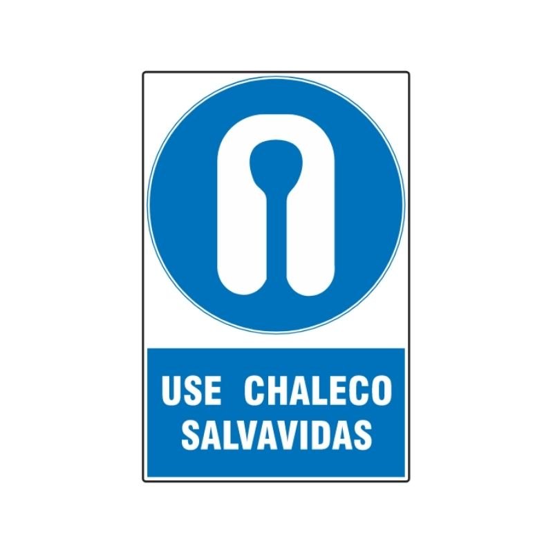 SEÑAL ISO 3864 USE CHALECO SALVAVIDAS