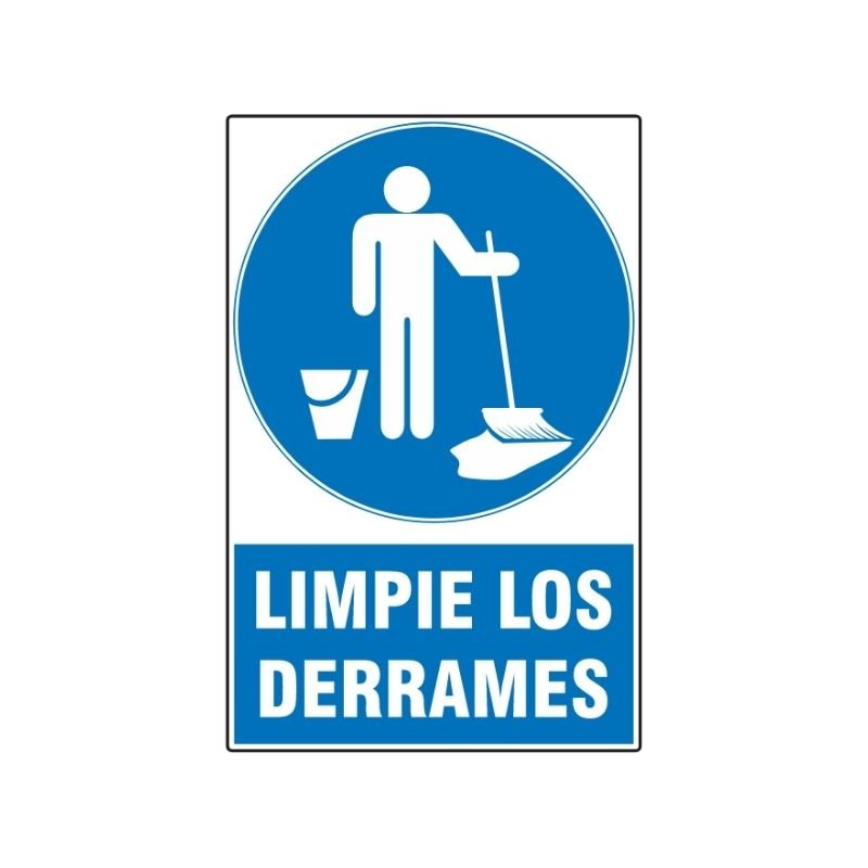 SEÑAL ISO 3864 LIMPIE LOS DERRAMES