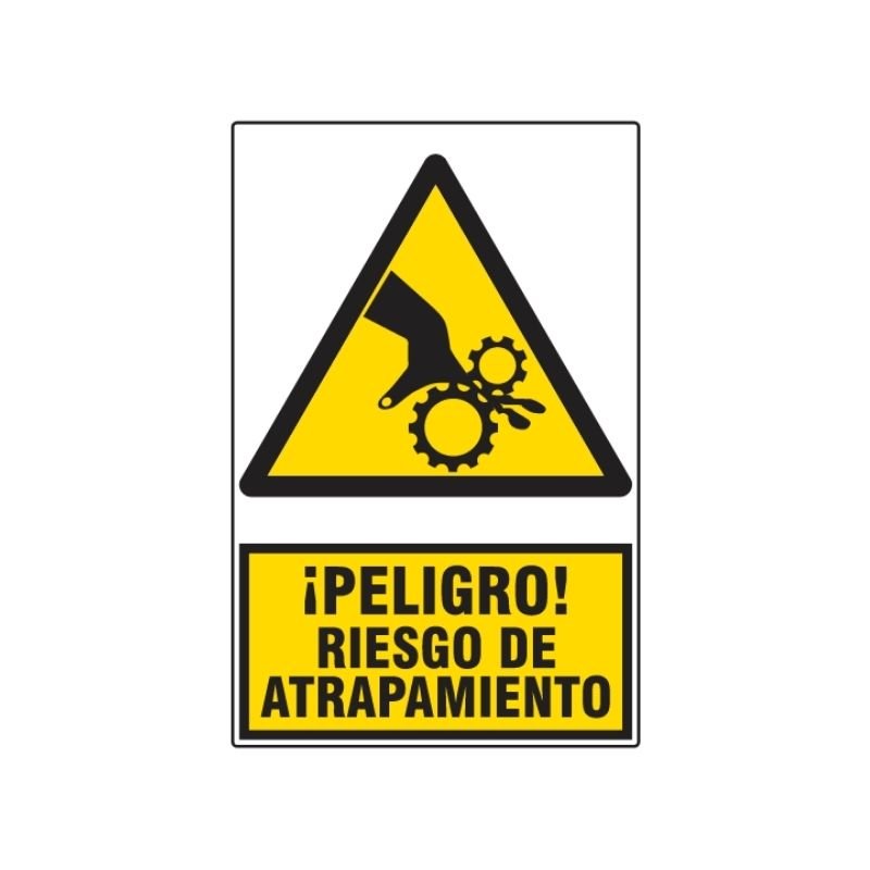 SEÑAL ISO 3864 PELIGRO RIESGO DE ATRAPAMIENTO