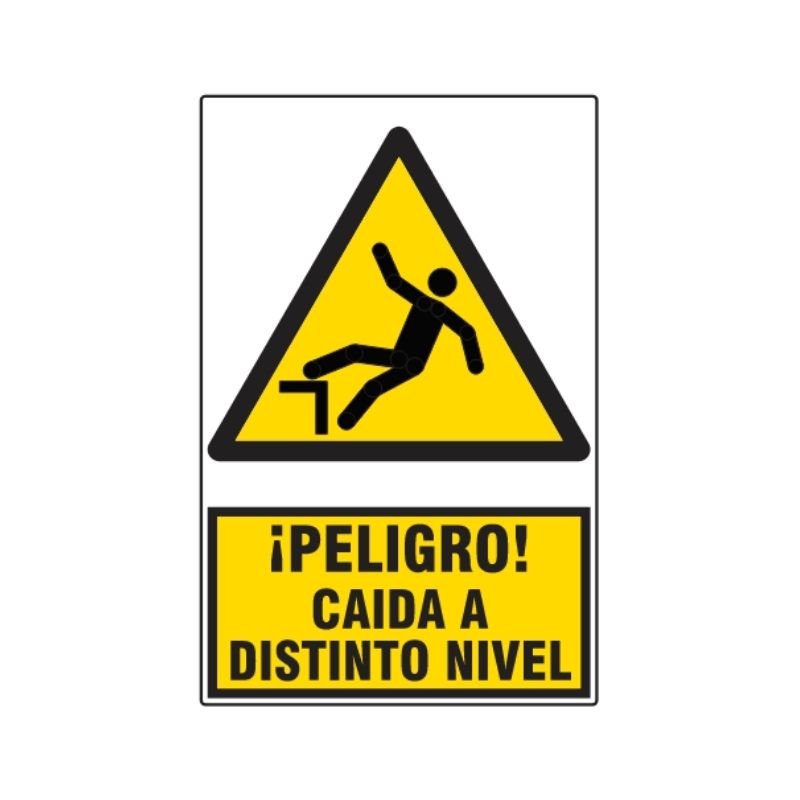 SEÑAL ISO 3864 PELIGRO CAIDA A DISTINTO NIVEL