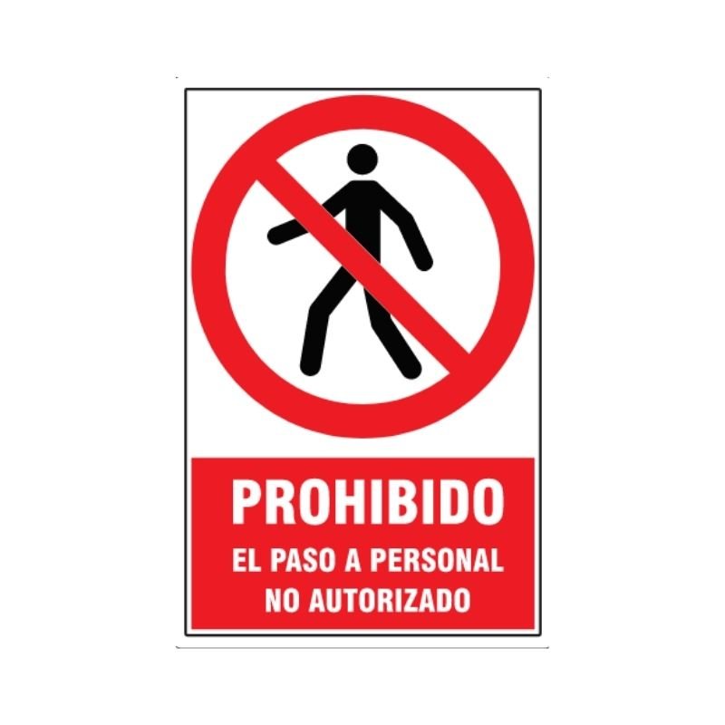 SEÑAL ISO 3864 PROHIBIDO EL PASO