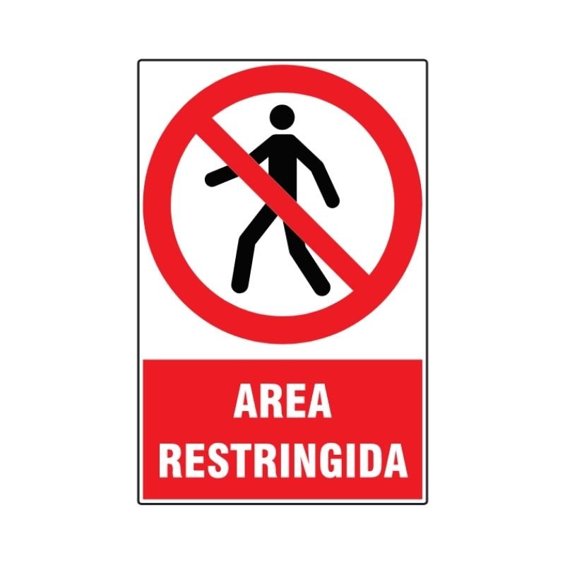 SEÑAL ISO 3864 AREA RESTRINGIDA
