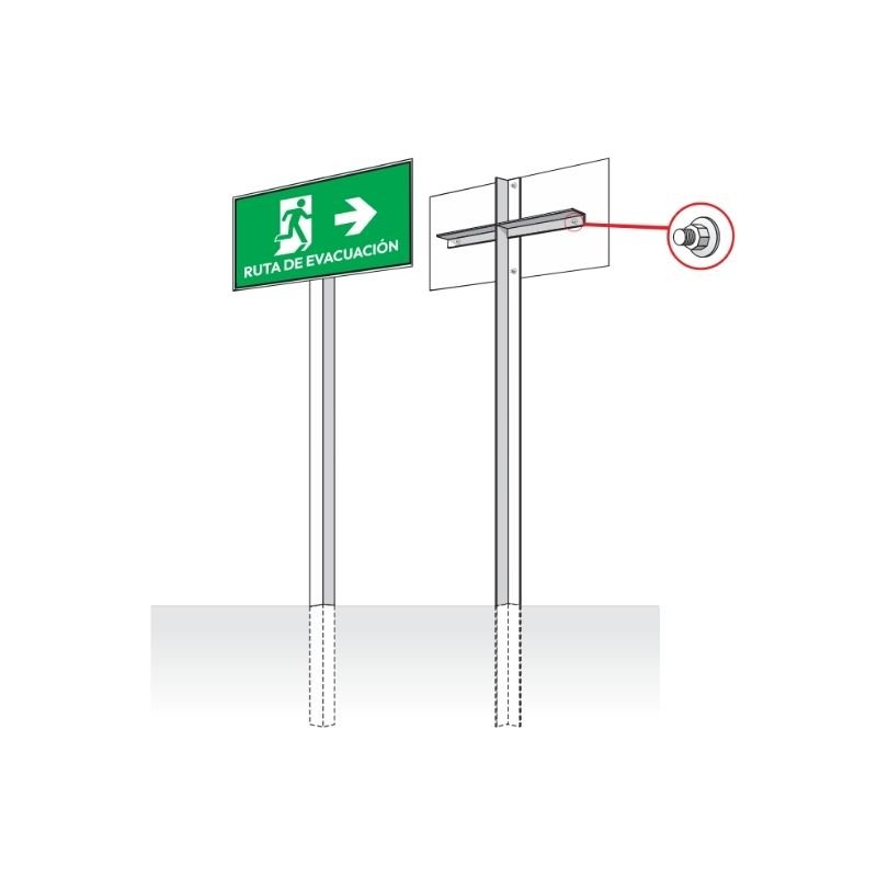 PEDESTAL FIJO RUTA DE EVACUACION